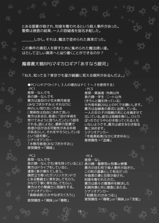 魔道書大戦RPGマギカロギア シナリオ集『桜夜風』
